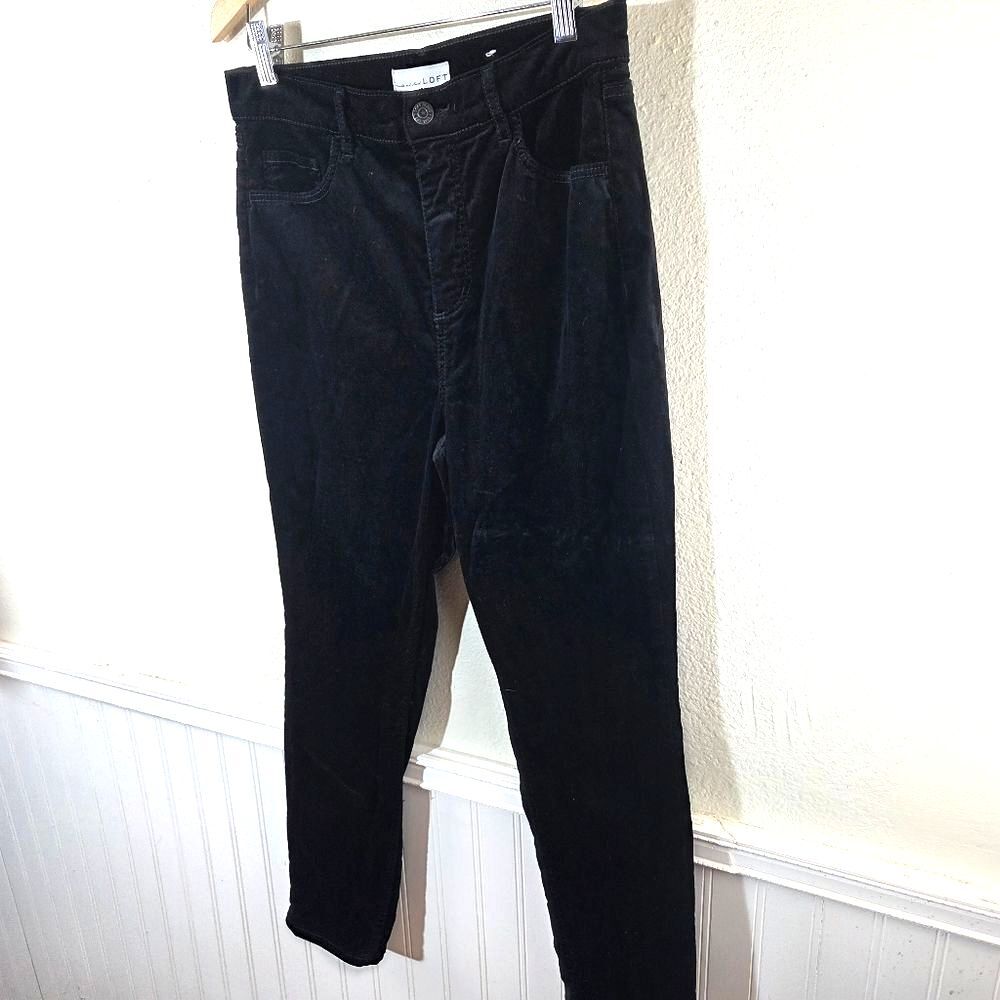 Loft Women's Classic Black Velvet Dress Pants Size 30/10/Medium - Picture 6 of 11